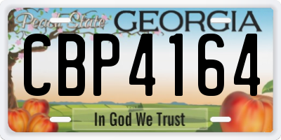 GA license plate CBP4164