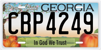 GA license plate CBP4249