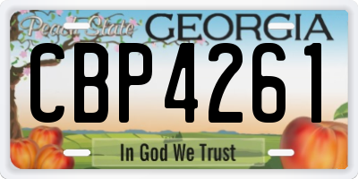 GA license plate CBP4261