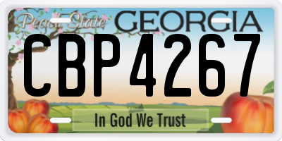 GA license plate CBP4267