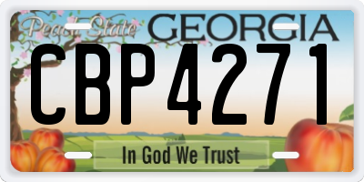 GA license plate CBP4271