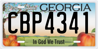 GA license plate CBP4341
