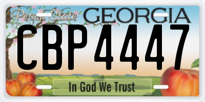 GA license plate CBP4447