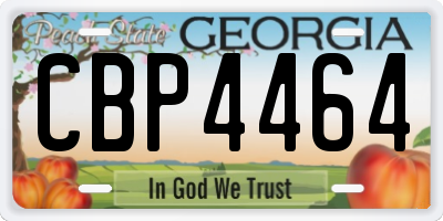 GA license plate CBP4464