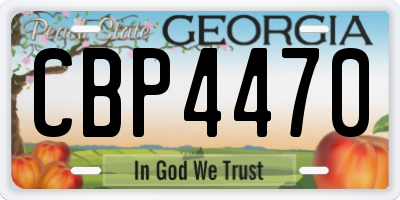 GA license plate CBP4470