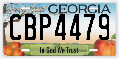 GA license plate CBP4479