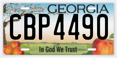 GA license plate CBP4490