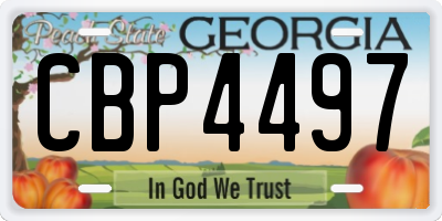 GA license plate CBP4497