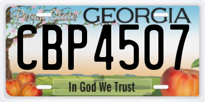 GA license plate CBP4507
