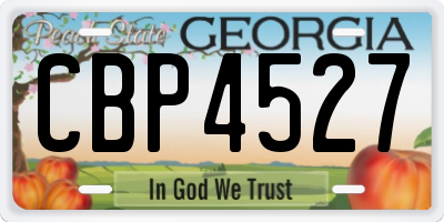 GA license plate CBP4527