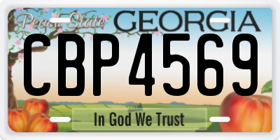 GA license plate CBP4569