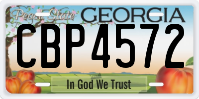 GA license plate CBP4572