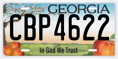 GA license plate CBP4622