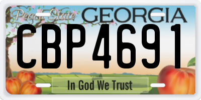 GA license plate CBP4691