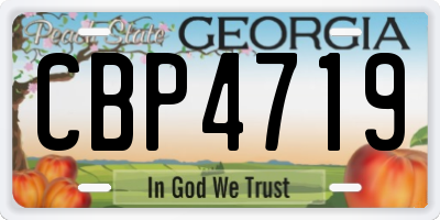 GA license plate CBP4719