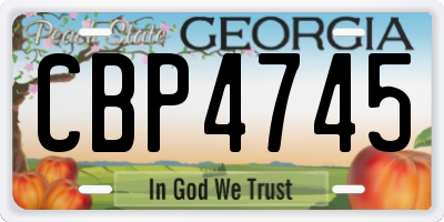 GA license plate CBP4745