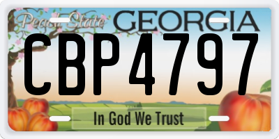 GA license plate CBP4797
