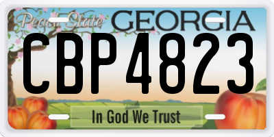 GA license plate CBP4823