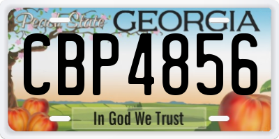 GA license plate CBP4856