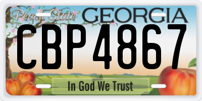 GA license plate CBP4867