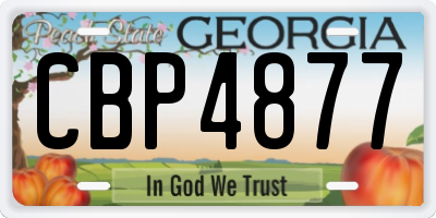 GA license plate CBP4877