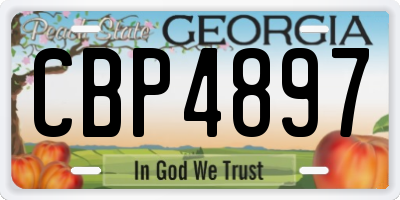 GA license plate CBP4897