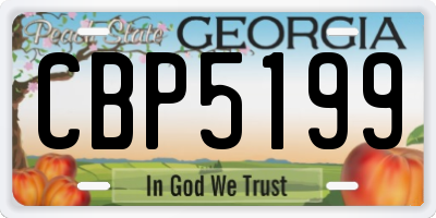 GA license plate CBP5199