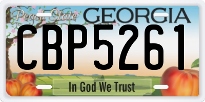 GA license plate CBP5261