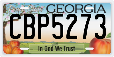 GA license plate CBP5273