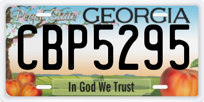 GA license plate CBP5295