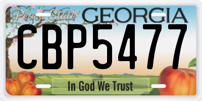 GA license plate CBP5477