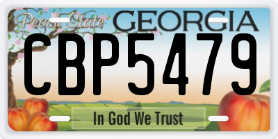 GA license plate CBP5479