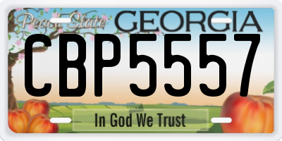 GA license plate CBP5557