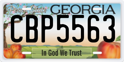 GA license plate CBP5563