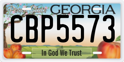 GA license plate CBP5573