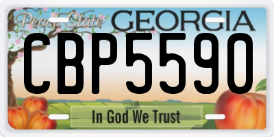 GA license plate CBP5590