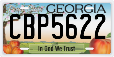 GA license plate CBP5622