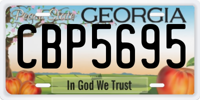 GA license plate CBP5695
