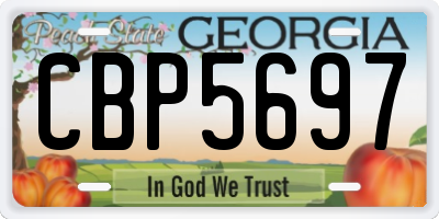 GA license plate CBP5697