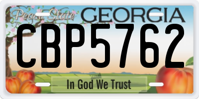 GA license plate CBP5762