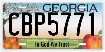 GA license plate CBP5771