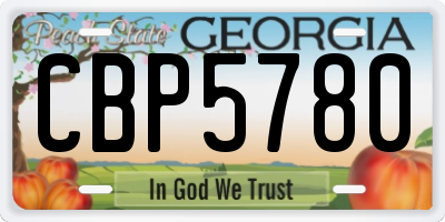 GA license plate CBP5780
