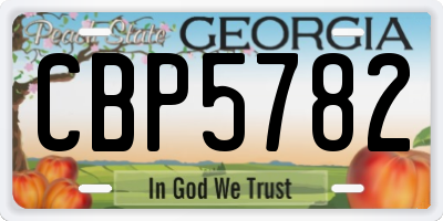GA license plate CBP5782