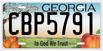 GA license plate CBP5791