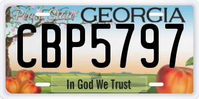 GA license plate CBP5797