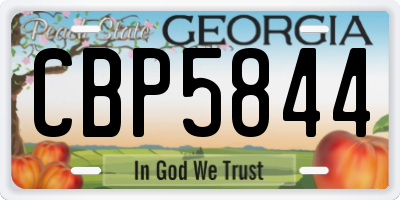 GA license plate CBP5844