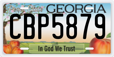 GA license plate CBP5879