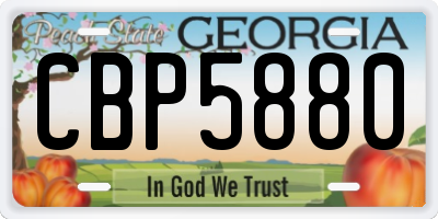 GA license plate CBP5880