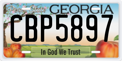 GA license plate CBP5897