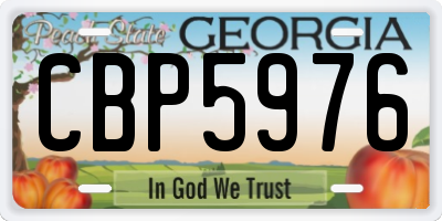 GA license plate CBP5976